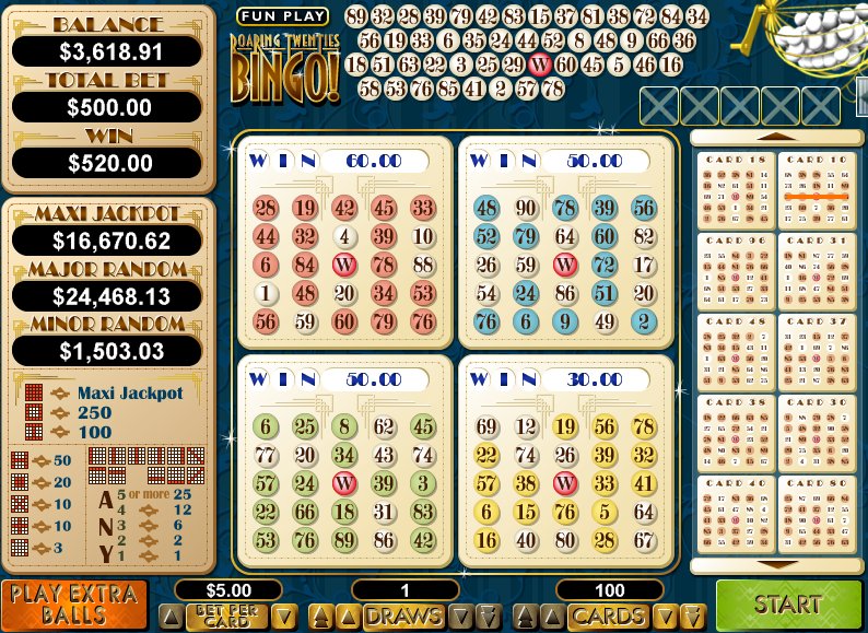 Roaring Twenties Bingo - $10 No Deposit Casino Bonus
